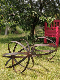 Kovová koule do zahrady, 1 ks, průměr 80 cm